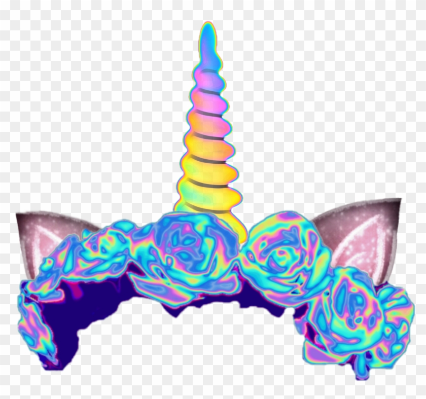 Sticker Unicorn Flowercrown Ears Horn Png Transparent - Picsart Adesivi Tumblr Png Clipart