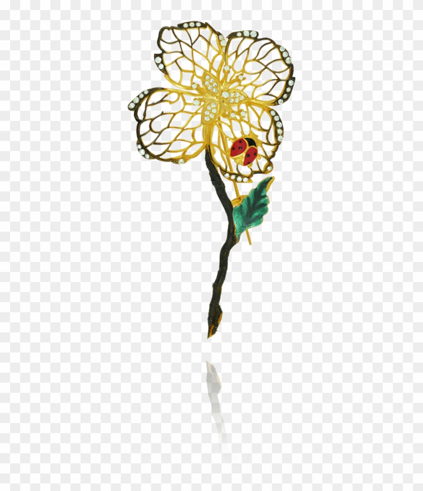 Brooch With Ladybug Karina Ariana - Floral Design Clipart #328021
