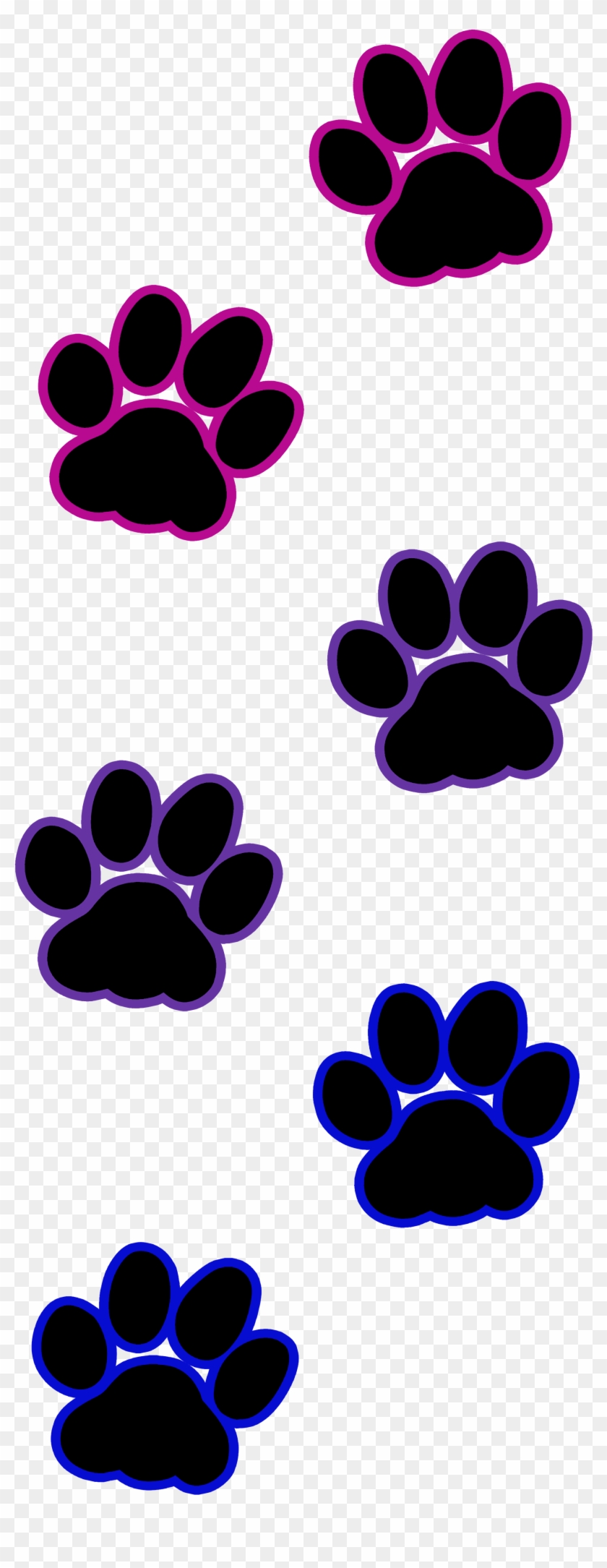 Cat Paws Png - Transparent Rainbow Paw Print Clipart