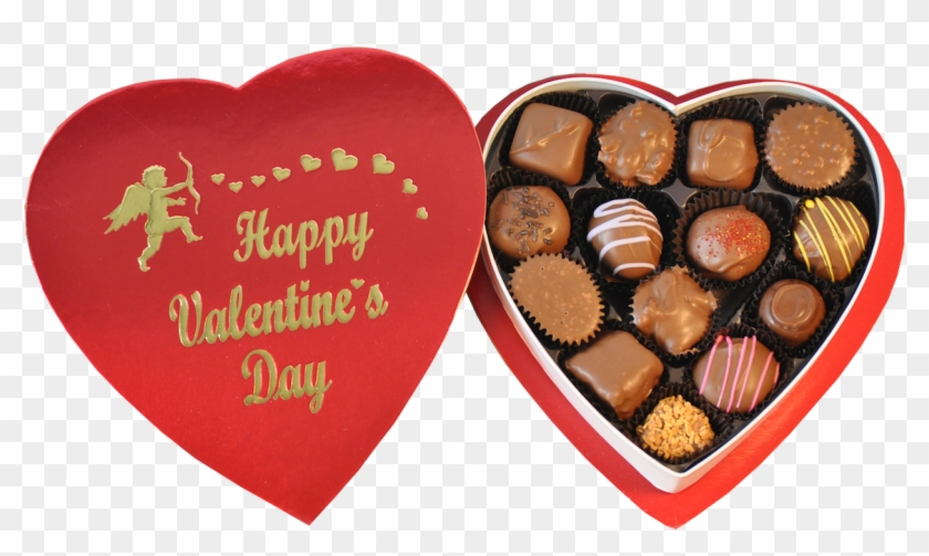 Happy Valentines Day Chocolate - Valentine's Day Chocolate Heart Box Clipart
