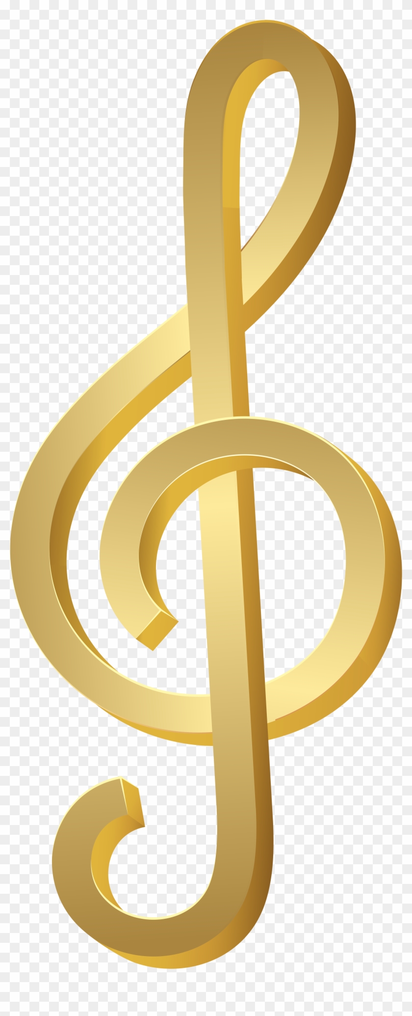 Treble Clef Gold Png Clip Art Image - Gold Treble Clef Png Transparent Png