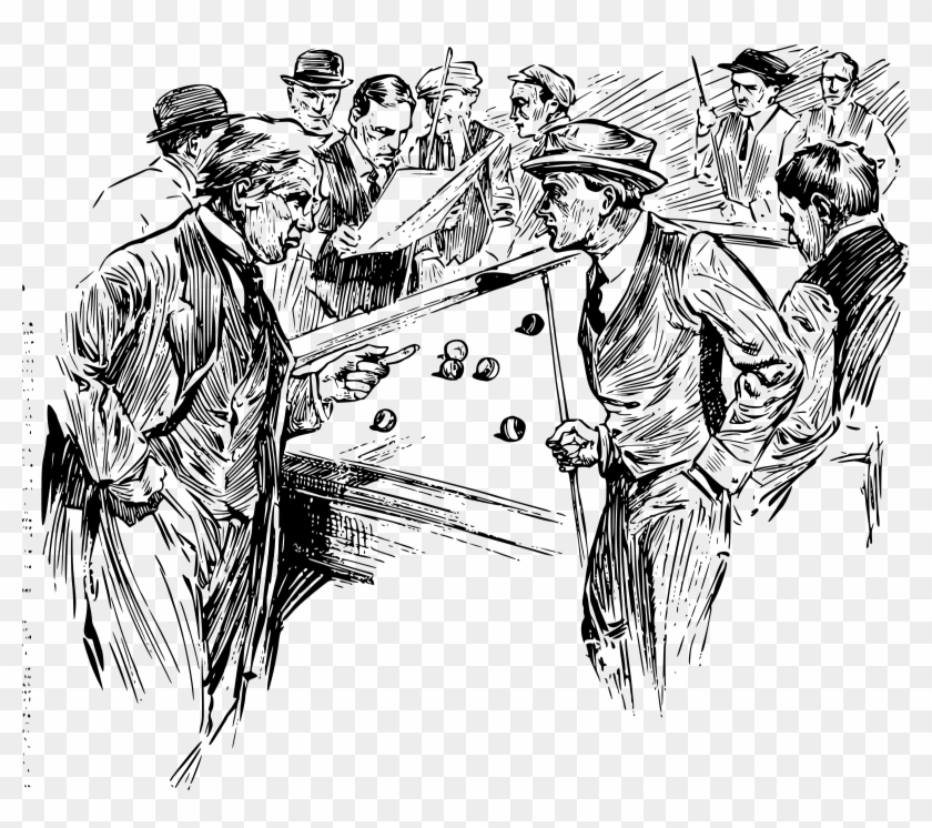 This Free Icons Png Design Of Men Playing Pool Clipart