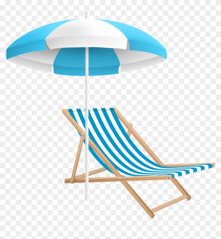 Cool Clipart Pool - Beach Chair And Umbrella Clipart - Png Download #328768