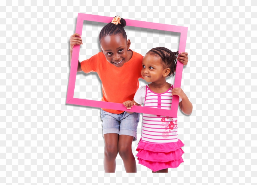 African American Kids Playing With Frames - African Children Png Clipart #328798