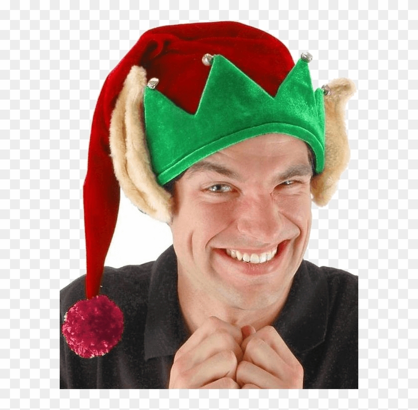 Deluxe Elf Hat With Ears - Hat Clipart #329061