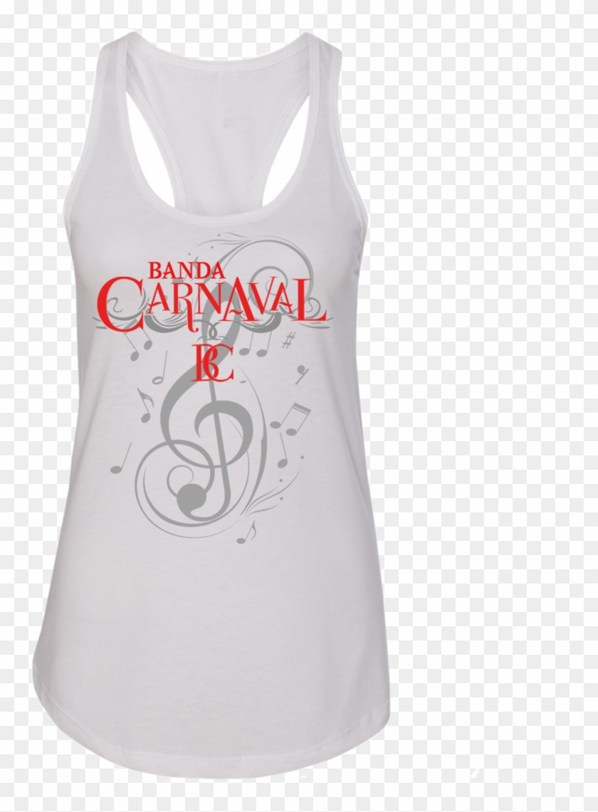 Banda Carnaval Playera Tank-top Blanca - Music Notes Clipart