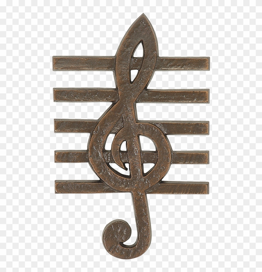 Treble Clef With Staff - Emblem Clipart #329290