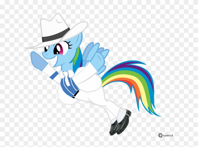 Kuren247, Michael Jackson, Rainbow Dash, Safe, Simple - Cartoon Clipart #329792