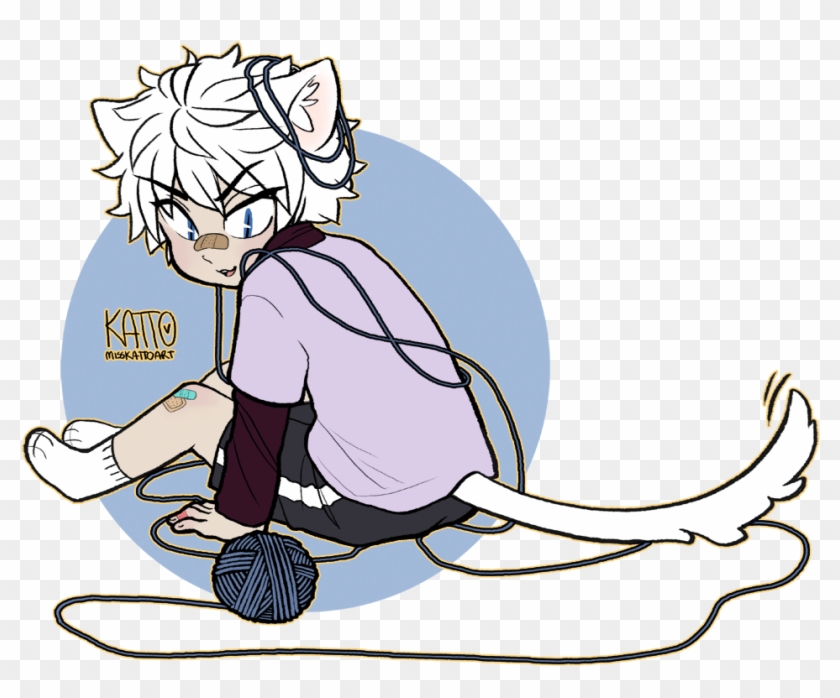 Cat Killua Yarn , Png Download - Killua Zoldyck Clipart