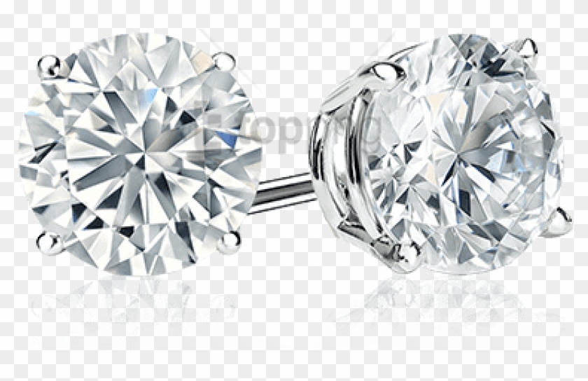 Free Png Diamond Stud Earrings Png Image With Transparent - 4 Claw Diamond Stud Earrings Clipart