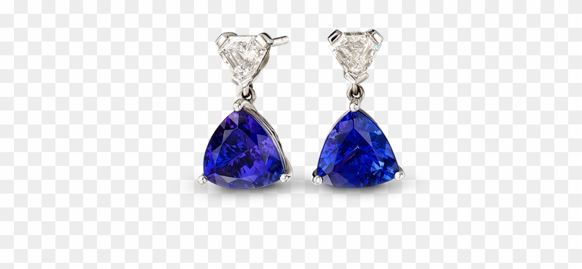 Shimansky Trilliant Claw Set Tanzanite Drop Earrings - Earrings Clipart #3200951