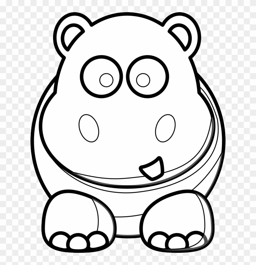 Hippo Lineart Coloring Pages 268624 Hippopotamus Coloring - Hippo Craft Paper Hippo Clipart #3201119