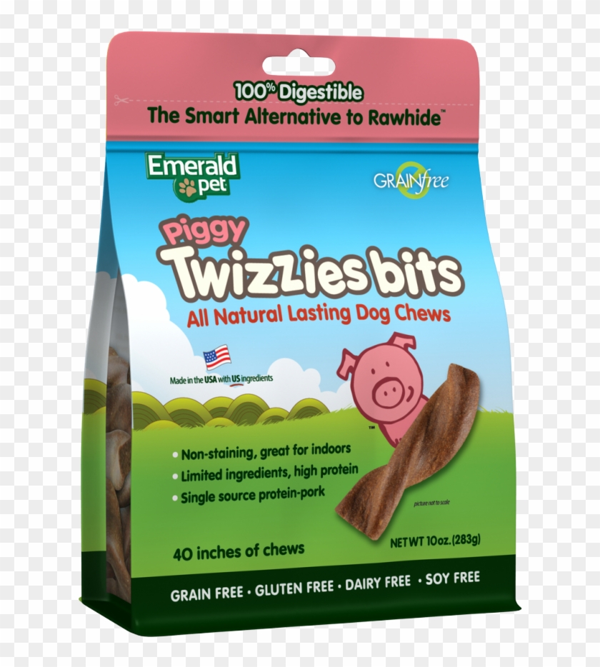 Emerald Pet Grain Free Piggy Twizzies Bits Dog Treats - Emerald Pet Twizzies Clipart