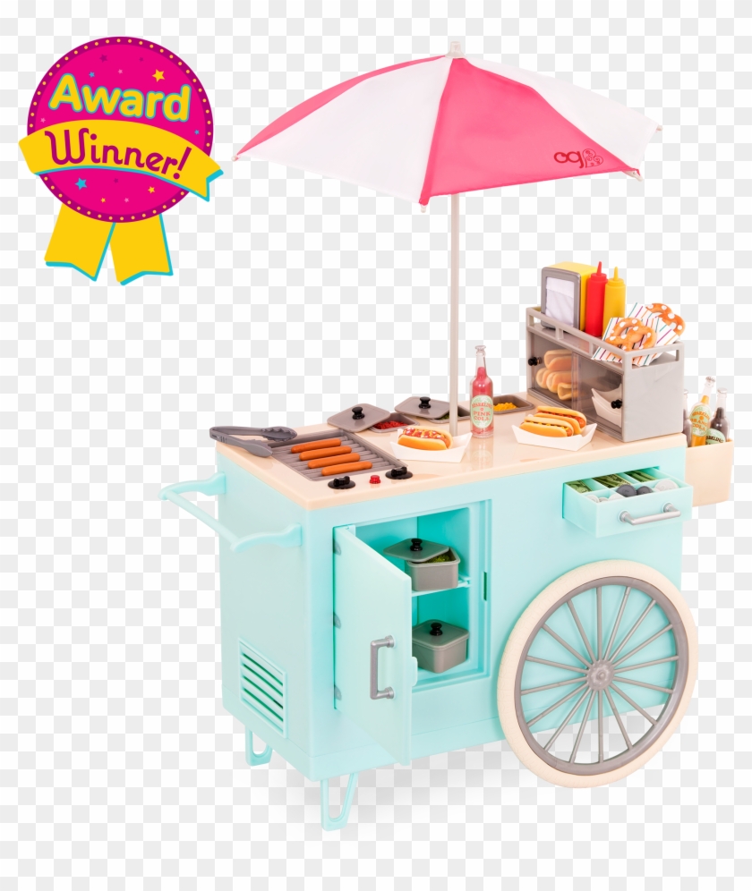 Retro Hot Dog Cart For 18-inch Dolls - Our Generation Hot Dog Cart Clipart #3201407