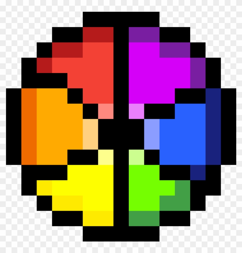 Pixel Color Wheel - Pokeball Pixel Png Clipart