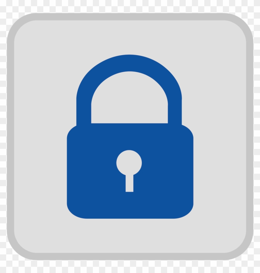 Backed Up & Secure - Lock Silhouette Clipart #3201880