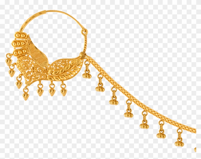 22k Yellow Gold Nath - Pc Chandra Jewellers Nose Ring Price Clipart #3202089