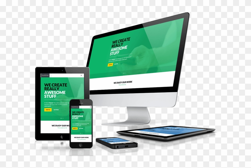 Responsive Web Development In Saket - Responsive Website Mockup Png Clipart #3202182