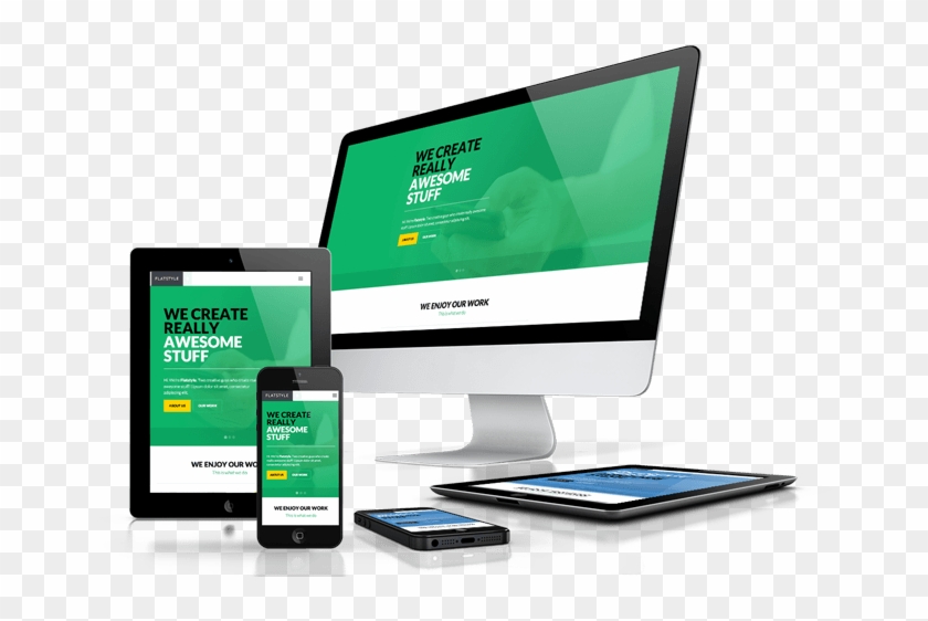 Responsive Web Development In Saket - Responsive Website Mockup Png Clipart