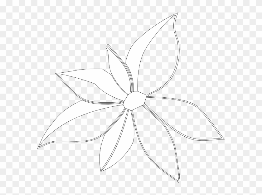 Flower Outline Imperfect Png - Jasmine Clipart #3203623