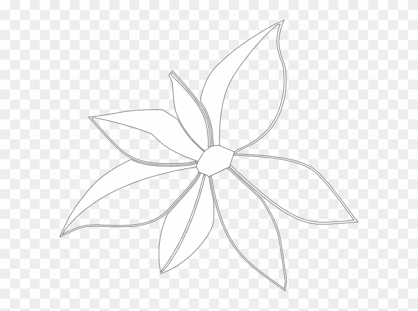 Flower Outline Imperfect Png - Jasmine Clipart