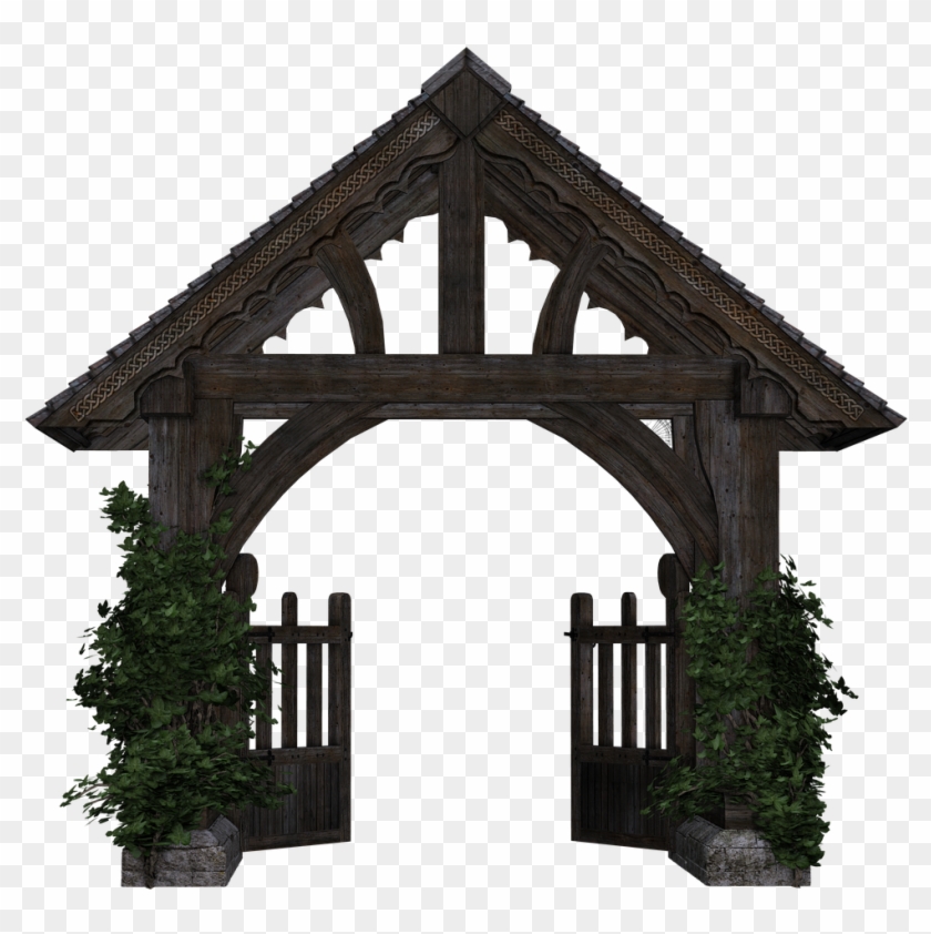 Goal Garden Gate Wooden Gate Png Image - Gerbang Png Clipart #3204260