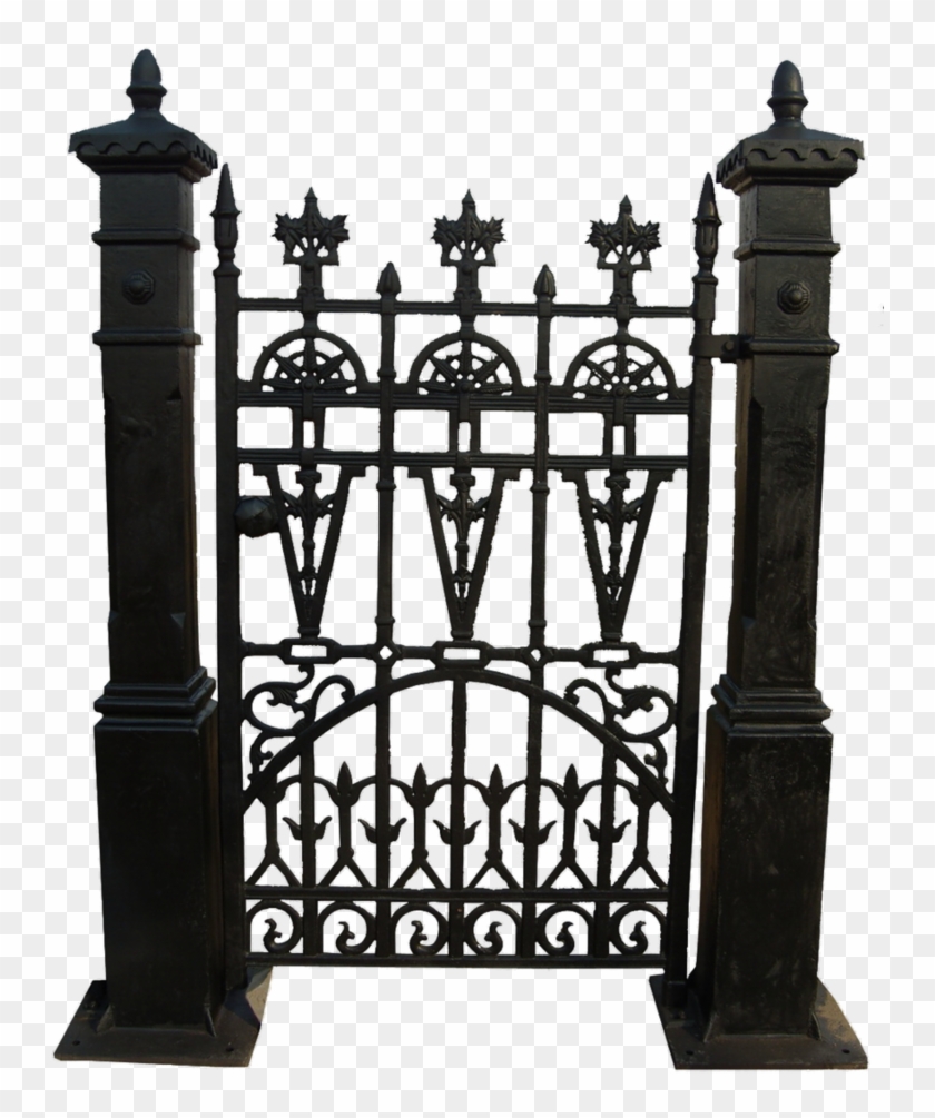 Wrought Iron Png - Cemetery Gate Png Clipart #3204355