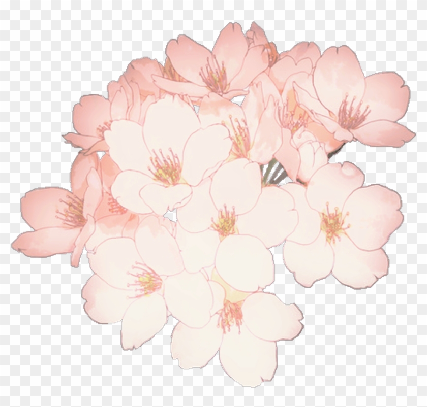 Anime Flowers Flower Aesthetic Tumblr Kpop Transparent - Anime Flowers Transparent Clipart #3204726