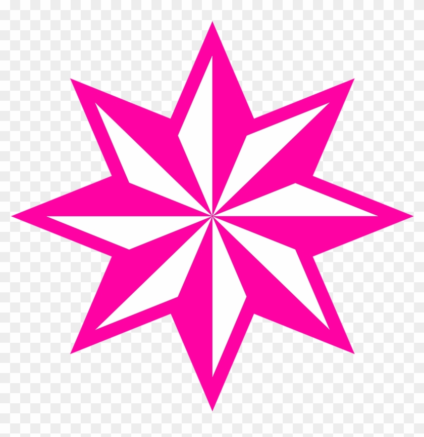 Png Stock Pink Stars Clipart - 8 Point Star Vector Transparent Png #3205213