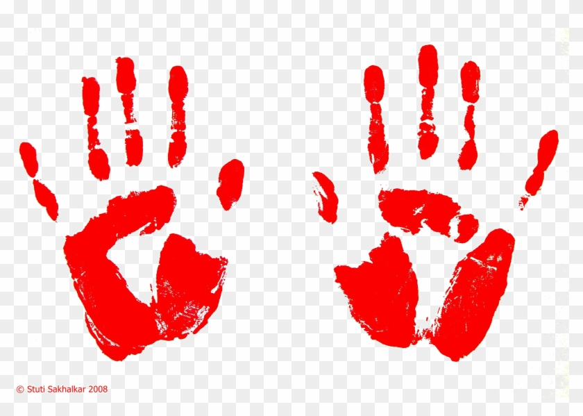 Handprint Transparent Negative - Holi Colourful Hand Png Clipart