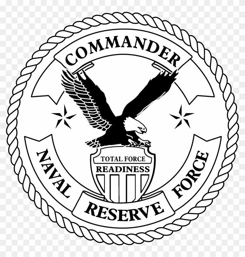 Navy Reserve Forrce Commander Logo Black And White - Us Navy Data Systems Technician Clipart #3205794