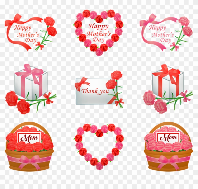Mother's Day Gifts In Banner - 母 の 日 イラスト Clipart