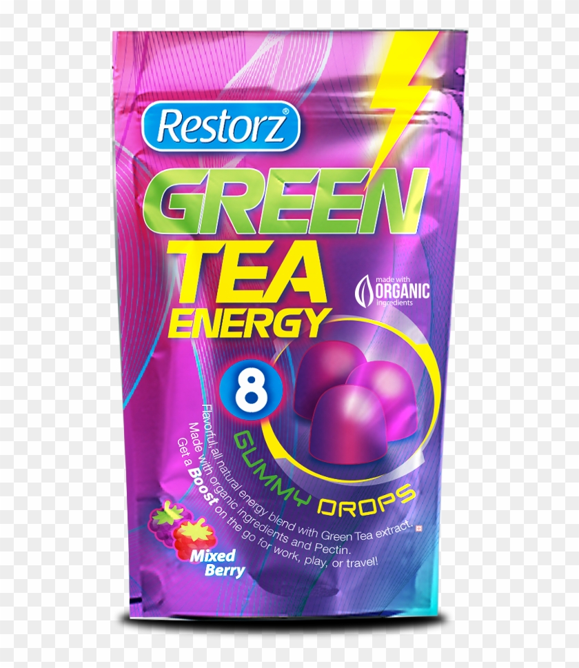 Restorz® Organic Green Tea Energy Gummy Drops With - Laundry Supply Clipart #3206807