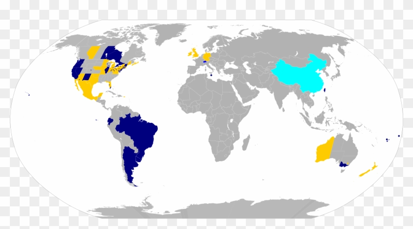 Countries Banning Conversion Therapy - Driving Direction World Map Clipart