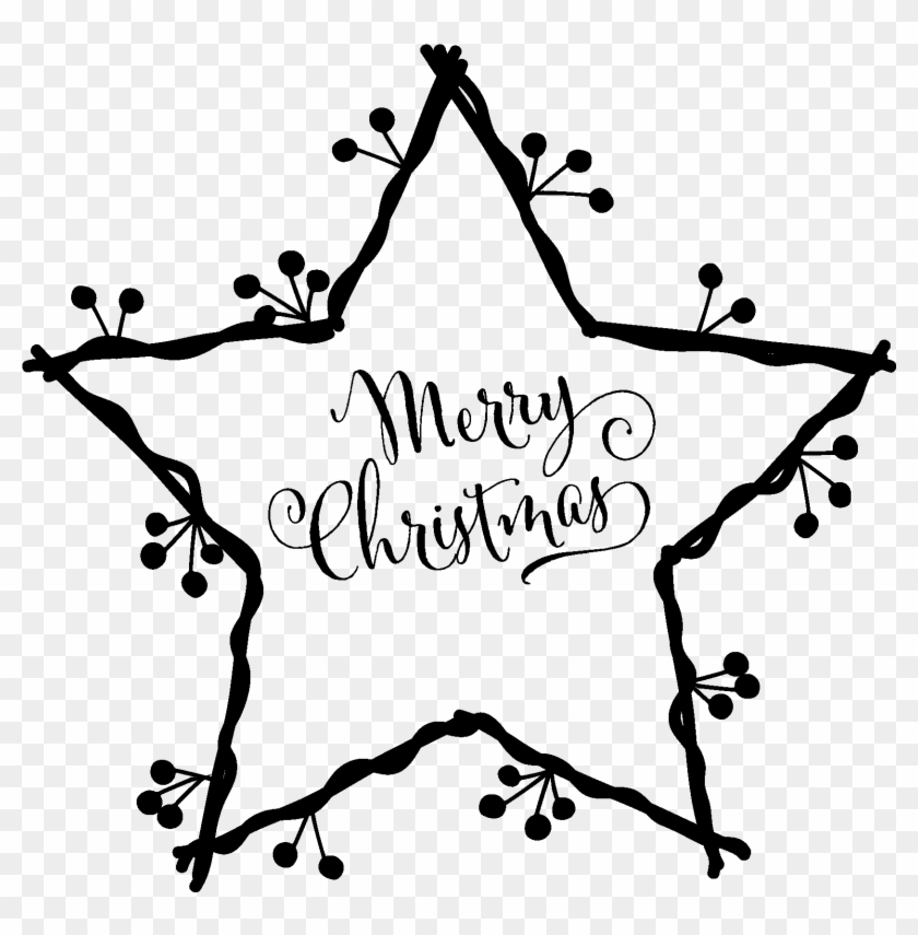 Merry Christmas In Star Clipart