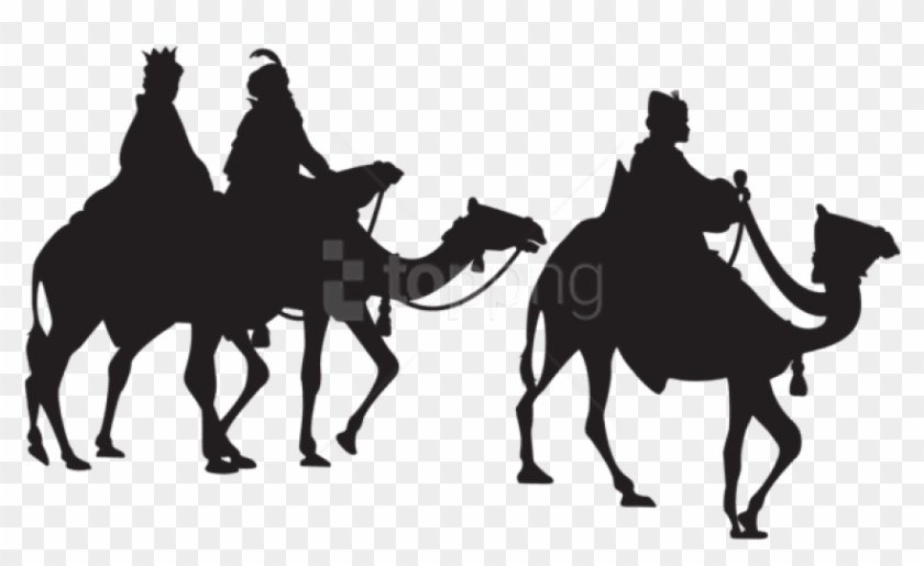 Free Png Three Kings Silhouette Png - 3 Wise Men Silhouette Png Clipart #3207179