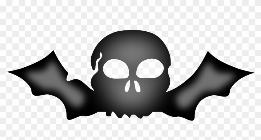 Bat Skull Vampire Png Image - Bat Wings With Skull Clipart