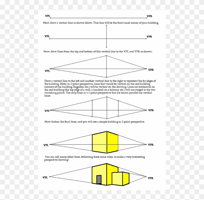 2 Point Perspective - Draw 2 Point Perspective Clipart #3208692