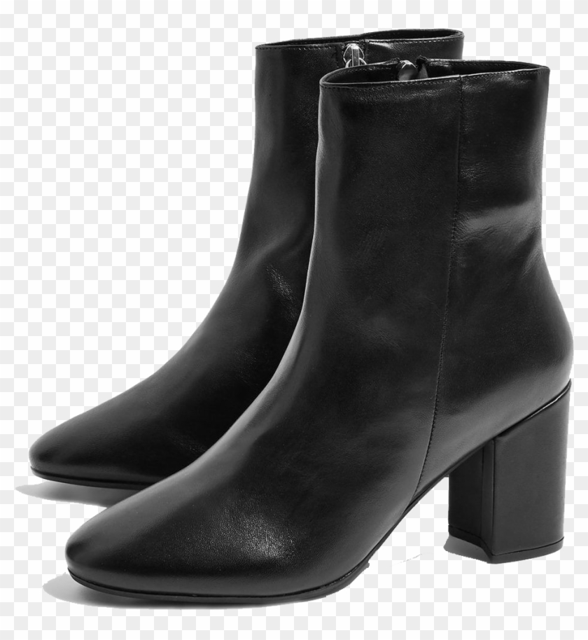 Black Chanel Heeled Ankle Boots Clipart