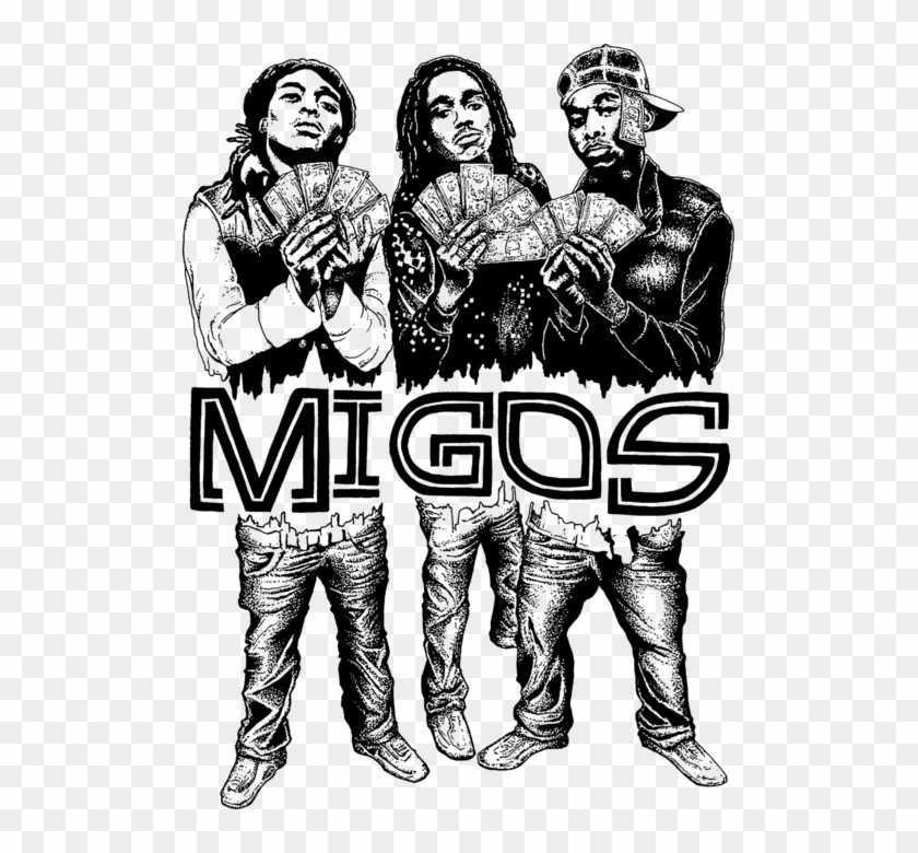 Bleed Area May Not Be Visible - Migos Black And White Art Clipart #3209515