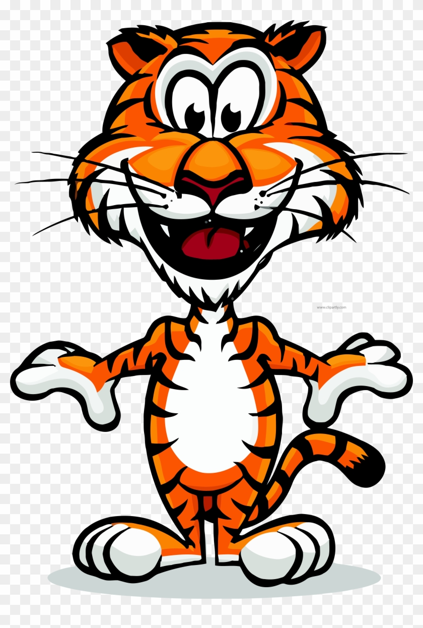 Tigger Clipart Vectors Logo Images Illustration Drawing - Happy Tiger Head Cartoon - Png Download