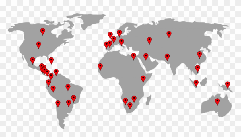 World Pin Map Ender Realtypark Co Location Stunning - Map With Pins Png Clipart #3210031