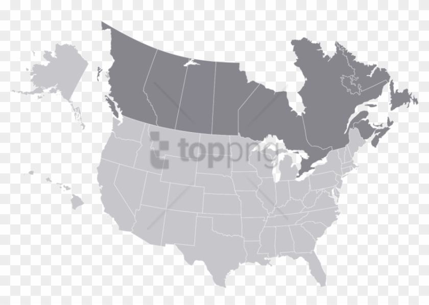 Free Png North America Oil Plays Png Image With Transparent - Us And Canada Map Png Clipart
