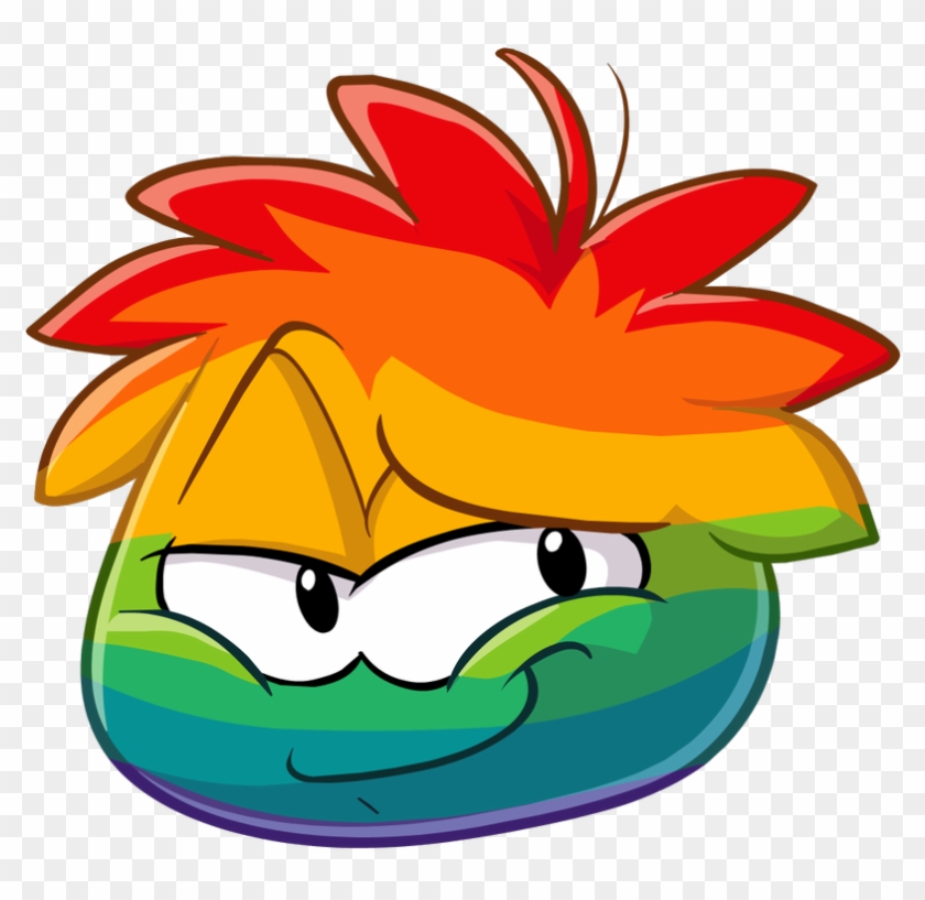 Sam 🌌 On Twitter - Rainbow Puffle Clipart #3210844