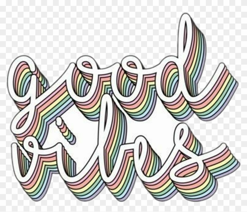 Good Vibes Tumblr Download Free Clipart With A Transparent - Aesthetic Pastel Sticker - Png Download #3211120