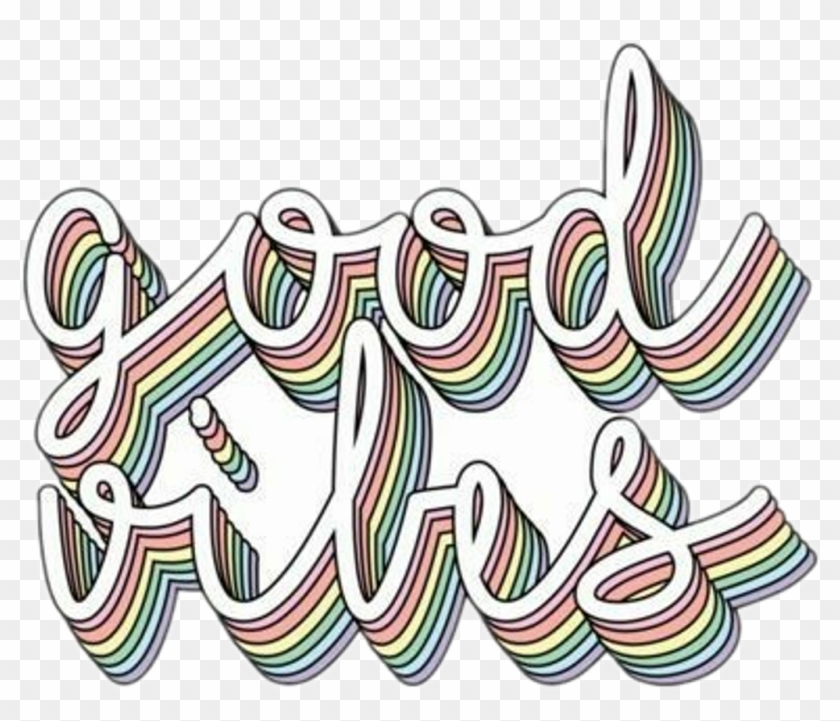 Good Vibes Tumblr Download Free Clipart With A Transparent - Aesthetic Pastel Sticker - Png Download