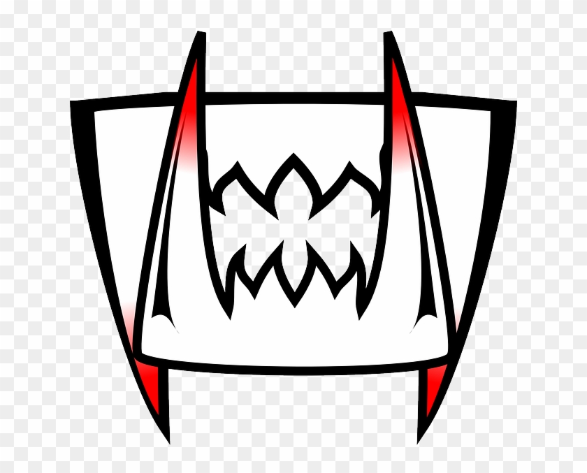 Cartoon Mouth Funny Shark Teeth Vampire Scary Clipart - Creepy Smile Clip Art - Png Download
