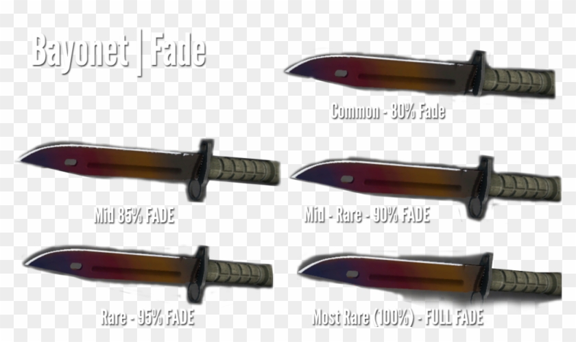 Csgo Fade Knife Awesome Steam Munity Guide Cs Go Bayonet Fade Patterns Clipart 3211853 Pikpng