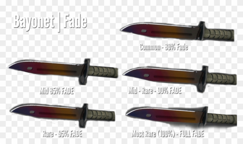 Csgo Fade Knife Awesome Steam Munity Guide Cs Go - Bayonet Fade Patterns Clipart