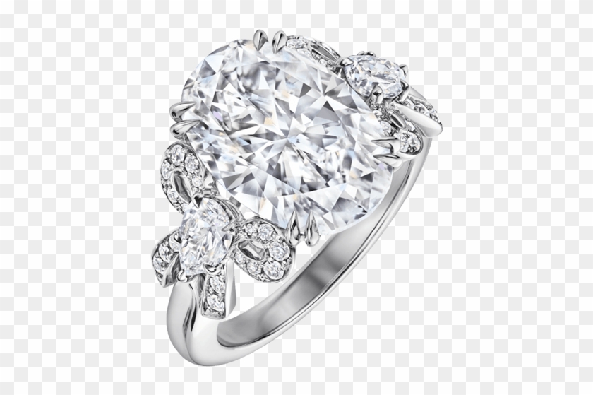 Oval Shaped Diamond Engagement Ring Harry Winston Png - Bridal Couture Harry Winston Clipart